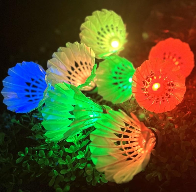 Inngree LED Badminton, [10 Pack] Colourful Shuttlecock Dark Night Goose Feather Glow Birdies Lighting Outdoor Indoor Sport Activities(10PCS) - Image 5